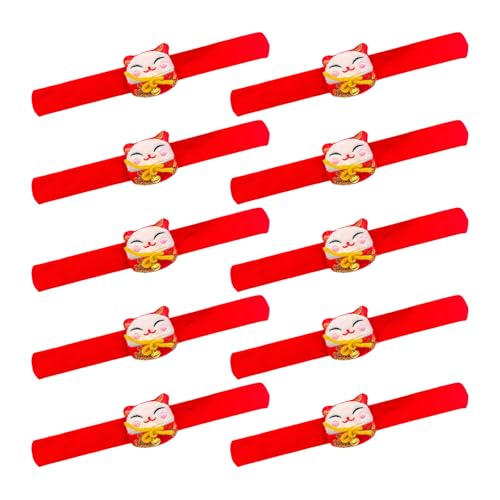 Sxett 10 Stück Plüschtier-Armbänder, verstellbare Armbänder für Feiertage, Versammlungen, bequeme Neujahrs-Handgelenkdekoration, Festival-Dekorationen von Sxett