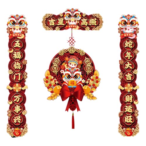 Zarte 2025 Chinesische Neujahrspaare Helle Beflockung Schlange Jahr Paare Set Einfach Hängen Frühling Festival Dekoration Frühling Festival Türbehänge Zarte 2025 Chinesische Neujahrspaare Helle Beflockung Schlange Jahr Paare Set Einfach Hängen Frühling Festival Dekoration Frühling Festival Türbehänge von Sxett