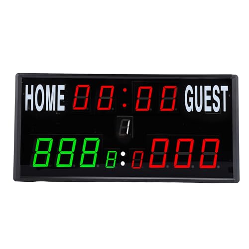 Sxhlseller Aktualisierte Digitale Anzeigetafel mit Timer, Elektronische Anzeigetafel Tabletop mit Fernbedienung für Indoor- und Outdoor Spiele, 24 Stunden Display Modus von Sxhlseller