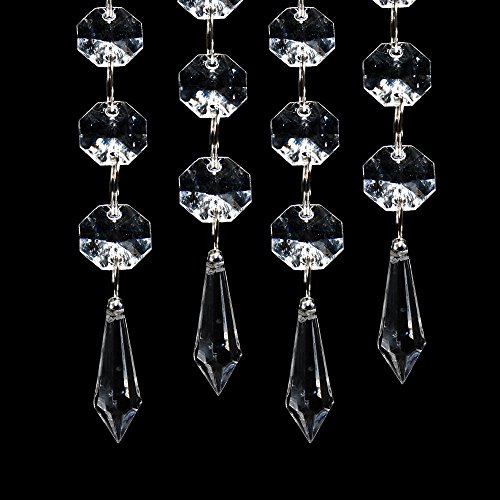 30pcs Acryl klarem Kristall Stränge Edelsteine Perlen Vorhang für Hochzeit Mittelstücke Kranz / Party / Weihnachts Dekoration von Sxstar