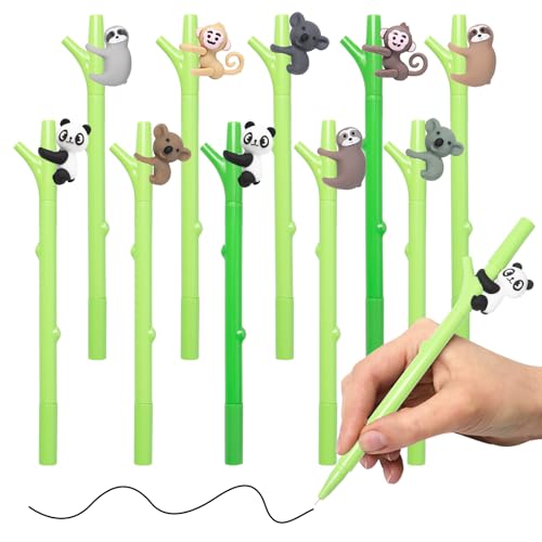 Sxutop 10 Pcs Gelschreiber Kugelschreiber Set Cartoon Gel Stifte Tiere Kawaii Schreibstift Kinder 0,5mm Neutrale Stifte mit 4 Tier Motive Schwarze Schnell Trocknende Gelschreiber für Büro Schulbedarf Sxutop 10 Pcs Gelschreiber Kugelschreiber Set Cartoon Gel Stifte Tiere Kawaii Schreibstift Kinder 0,5mm Neutrale Stifte mit 4 Tier Motive Schwarze Schnell Trocknende Gelschreiber für Büro Schulbedarf von Sxutop
