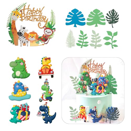 Sxutop 14 Stück Niedlich Torten Deko Dschungel Palmwedel Kuchen Dekorationen Dinosaurier Hält ein Geschenk Figures Cake Toppers Dinosaurier Kuchendeckel Topper Party Deko Set für Geburtstagsfeiern Sxutop 14 Stück Niedlich Torten Deko Dschungel Palmwedel Kuchen Dekorationen Dinosaurier Hält ein Geschenk Figures Cake Toppers Dinosaurier Kuchendeckel Topper Party Deko Set für Geburtstagsfeiern von Sxutop