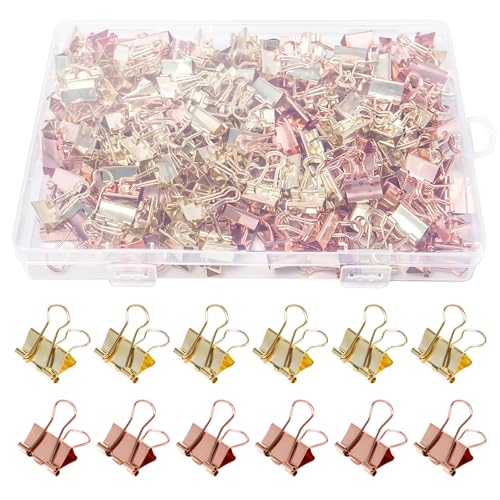 Sxutop 200 Stück Foldback Klammern 15 mm Metall Papierklammern Klein Binder Clips Faltklammern Vielzweckklammern Dokumenten Clip Gold und Roségold für Schule, Briefpapier Papier, Heim Bürobedarf Sxutop 200 Stück Foldback Klammern 15 mm Metall Papierklammern Klein Binder Clips Faltklammern Vielzweckklammern Dokumenten Clip Gold und Roségold für Schule, Briefpapier Papier, Heim Bürobedarf von Sxutop