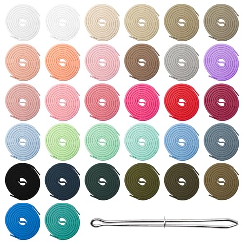 Sxutop 32 Stück Hoodie Kordel 140 cm Kordel für Hosenbund Kordelzug Jogginghose mit Durchziehnadel Universal Ersatz Kordelzug für Hoodie Hosenbund Sporthosen Jacken Handtaschen, 32 Farben Sxutop 32 Stück Hoodie Kordel 140 cm Kordel für Hosenbund Kordelzug Jogginghose mit Durchziehnadel Universal Ersatz Kordelzug für Hoodie Hosenbund Sporthosen Jacken Handtaschen, 32 Farben von Sxutop
