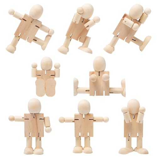 Sxutop 8 Stück DIY Holzfiguren Kleine Holzfiguren Puppen Basteln Gliederpuppe Spielfiguren und Dekorative Unvollendete Holzfiguren zum Bemalen DIY Weihnachten Hochzeit Geburtstag Malen Basteln Sxutop 8 Stück DIY Holzfiguren Kleine Holzfiguren Puppen Basteln Gliederpuppe Spielfiguren und Dekorative Unvollendete Holzfiguren zum Bemalen DIY Weihnachten Hochzeit Geburtstag Malen Basteln von Sxutop