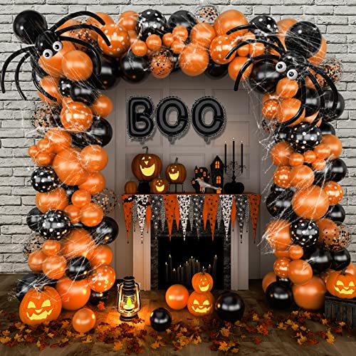 Halloween Luftballons Girlande,Halloween Ballon Set,Halloween Deko Set mit Augapfel Ballon, Spinnennetz,Schwarzer Orange Wellenpunkt Luftballon Halloween Luftballons Girlande,Halloween Ballon Set,Halloween Deko Set mit Augapfel Ballon, Spinnennetz,Schwarzer Orange Wellenpunkt Luftballon von Sxzgea