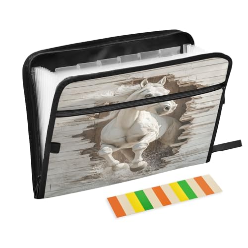 3D-Wandmappe, Holz, Tierpferd, 13 Fächer, A4, Briefgröße mit Reißverschluss, für Dokumentenaufbewahrung, Aktenordner mit Taschen, Para Guard 3D-Wandmappe, Holz, Tierpferd, 13 Fächer, A4, Briefgröße mit Reißverschluss, für Dokumentenaufbewahrung, Aktenordner mit Taschen, Para Guard von SyXIOP