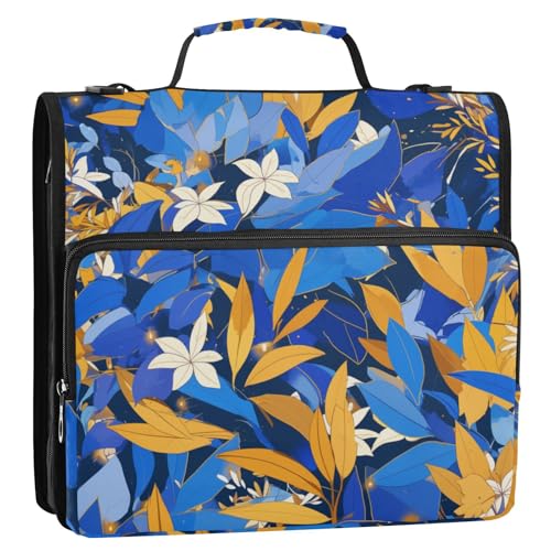 Aktenordner mit 3 Ringen, 3,8 cm, Reißverschluss, mit Schultergurt, mehrere Taschen, Dokumenten-Organizer für Mittelschüler, Cremallera de Carpeta, Gelb / Blau Aktenordner mit 3 Ringen, 3,8 cm, Reißverschluss, mit Schultergurt, mehrere Taschen, Dokumenten-Organizer für Mittelschüler, Cremallera de Carpeta, Gelb / Blau von SyXIOP