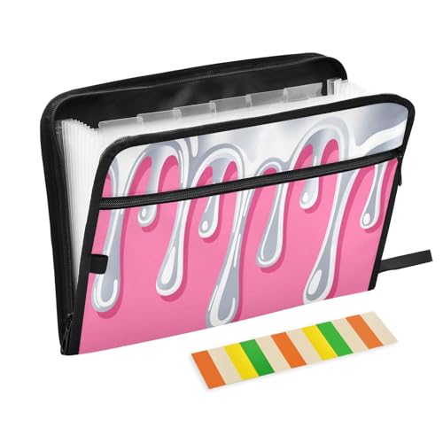 Asthetic Art Dokumentenmappe, bunt, 13 Taschen, A4, Briefgröße mit Reißverschluss, für Business-Dokumentenmappe, Carpeta de Asthetic Art Dokumentenmappe, bunt, 13 Taschen, A4, Briefgröße mit Reißverschluss, für Business-Dokumentenmappe, Carpeta de von SyXIOP