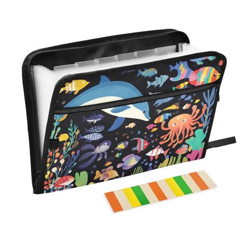 Blue Delphin Quittungsorganizer, 13 Taschen, A4, Briefgröße mit Reißverschluss, für Büro, zum Aufhängen, erweiterbare Aktenordner, Teppiche Blue Delphin Quittungsorganizer, 13 Taschen, A4, Briefgröße mit Reißverschluss, für Büro, zum Aufhängen, erweiterbare Aktenordner, Teppiche von SyXIOP
