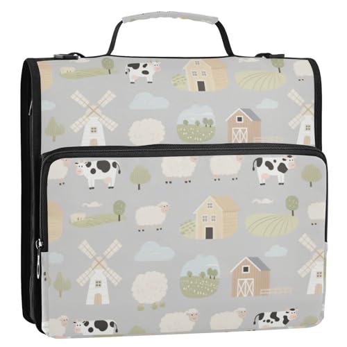 Bolsa de Cremallera Aktenordner mit 3 Ringen und Schultergurt und Griff, leicht zu transportieren, 3,8 cm, Grau, 3,8 cm Bolsa de Cremallera Aktenordner mit 3 Ringen und Schultergurt und Griff, leicht zu transportieren, 3,8 cm, Grau, 3,8 cm von SyXIOP