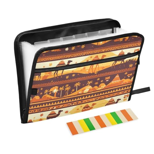 Camel Quittungsorganizer im ägyptischen Stil, 13 Taschen, A4, Briefgröße mit Reißverschluss, für Papiere, Aktenordner, Para Guardar Documentos Camel Quittungsorganizer im ägyptischen Stil, 13 Taschen, A4, Briefgröße mit Reißverschluss, für Papiere, Aktenordner, Para Guardar Documentos von SyXIOP