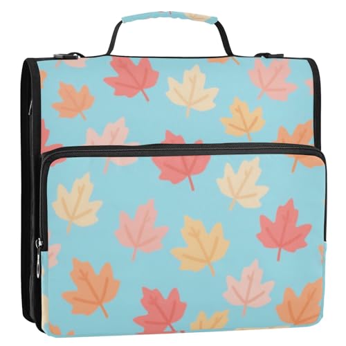 Dokumenten-Organizer mit 3 Ringen, 3,8 cm, mit Schulterriemen und Griff, für Schule, Gestor de Carpetas de Office, Blau von SyXIOP
