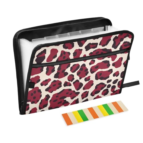 Dokumentenmappe mit Leopardenmuster, 13 Taschen, A4, Briefgröße mit Reißverschluss, für Zuhause, Büro, Ordner, Organizer Dokumentenmappe mit Leopardenmuster, 13 Taschen, A4, Briefgröße mit Reißverschluss, für Zuhause, Büro, Ordner, Organizer von SyXIOP
