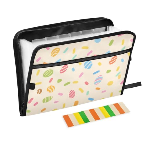 Dokumentenmappe mit mehreren Fächern, 13 Taschen, A4, Briefgröße mit Reißverschluss, für Zuhause, Büro, Reisen, erweiterbar, Beige Dokumentenmappe mit mehreren Fächern, 13 Taschen, A4, Briefgröße mit Reißverschluss, für Zuhause, Büro, Reisen, erweiterbar, Beige von SyXIOP