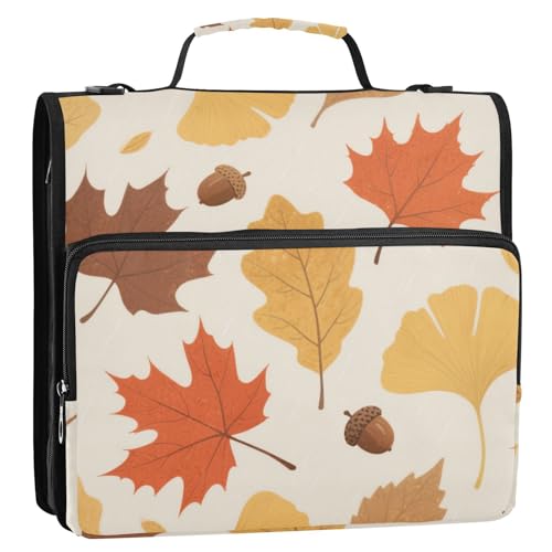Einfacher Ordner mit 3 Ringen, 3,8 cm, mit extra Taschen, mit Schultergurt und Griff, wasserdicht, für Büro, Schule, Cartera Portátil von SyXIOP