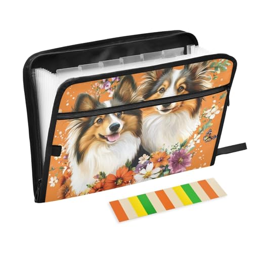 Fächermappe mit 13 Fächern, A4, Briefform, mit Reißverschluss, für Zuhause, Büro, Reisen, breite Dokumentenmappen, Organizer, Orange Fächermappe mit 13 Fächern, A4, Briefform, mit Reißverschluss, für Zuhause, Büro, Reisen, breite Dokumentenmappen, Organizer, Orange von SyXIOP