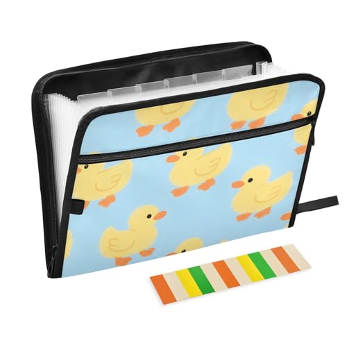 Fächermappe mit Cartoon-Ente, 13 Fächer, A4, Briefgröße mit Reißverschluss, für Bürobedarf, Papier-Organizer, Ordner, Para Guardar Documentos Fächermappe mit Cartoon-Ente, 13 Fächer, A4, Briefgröße mit Reißverschluss, für Bürobedarf, Papier-Organizer, Ordner, Para Guardar Documentos von SyXIOP