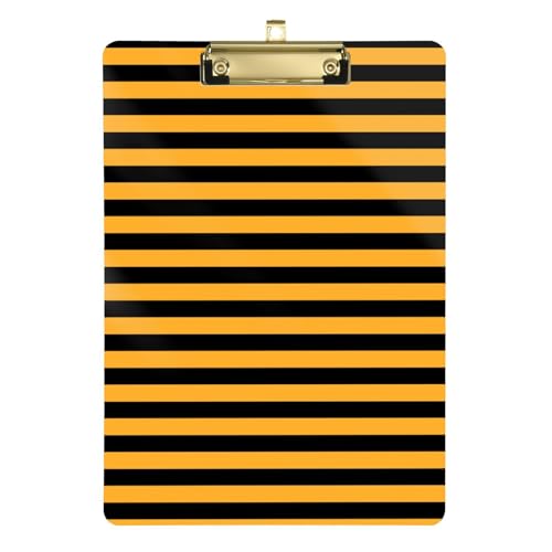 Klemmbretter / Klemmbrett / Klemmbrett, A4, Standardloch für Klemmbrett, Größe 22,9 x 30,5 cm, Orange / Schwarz von SyXIOP