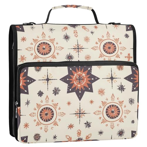 Nordic Simple Boho Style 3 Ringe Organizer Binder mit Schultergurt Wasserdicht Tragbar Zuhause Reise Sichere Aufbewahrungstasche für Büro Schule Encuadernador de Cremallera von SyXIOP