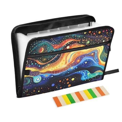 Psychedelic Nights Hängeregistraturmappe, 13 Taschen, A4, Briefgröße mit Reißverschluss, für Papiere, Hängemappe, Ordner para guardar documentos Psychedelic Nights Hängeregistraturmappe, 13 Taschen, A4, Briefgröße mit Reißverschluss, für Papiere, Hängemappe, Ordner para guardar documentos von SyXIOP