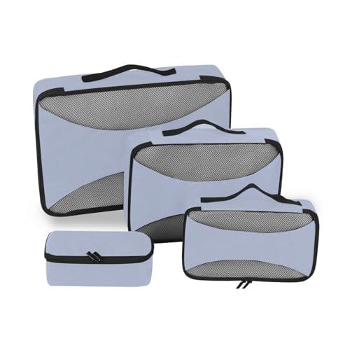 Reise-Organizer-Set, Himmelblau, 4 Stück, aus Netzstoff, tragbar, Packwürfel von SyXIOP