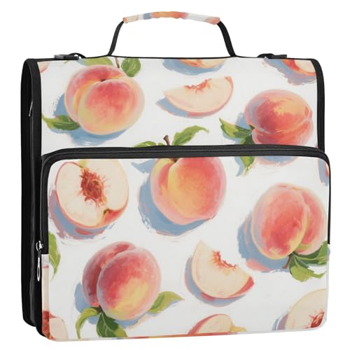 Ringbuch mit 3 Ringen, Reißverschluss, mit Griff und abnehmbarem Schultergurt, mehrere Taschen, Portfolio-Organizer für Büro, Schule, Clip de Cremallera escolar von SyXIOP