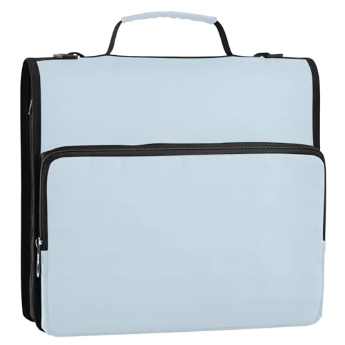 Ringbuch mit 3 Ringen, Reißverschluss, mit Griff und abnehmbarem Schultergurt, mehrere Taschen, Schulbedarf, Organizer, geeignet für Mittelschule, Blau Ringbuch mit 3 Ringen, Reißverschluss, mit Griff und abnehmbarem Schultergurt, mehrere Taschen, Schulbedarf, Organizer, geeignet für Mittelschule, Blau von SyXIOP