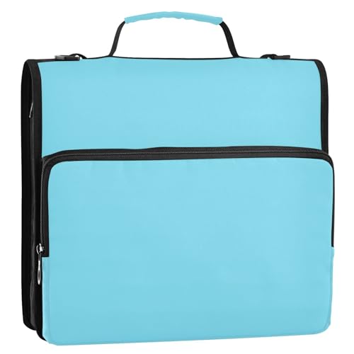 Ringbuch mit 3 Ringen, extra Taschen und Schultergurt, inklusive Reißverschlusstasche, Reißverschluss-Portfolio für Büro, Schule, Cartera con cremallera Ringbuch mit 3 Ringen, extra Taschen und Schultergurt, inklusive Reißverschlusstasche, Reißverschluss-Portfolio für Büro, Schule, Cartera con cremallera von SyXIOP