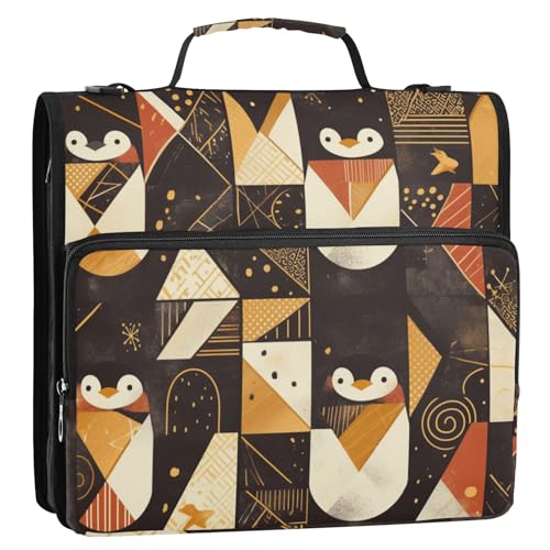 Ringbuch mit Tierpinguin, rotgold, Retro, 3,8 cm, mit Riemen, mehrere Taschen, tragbar, Homravel-sichere Aufbewahrungstasche für Büro, Schule, Gestor de Carpetas de Office Ringbuch mit Tierpinguin, rotgold, Retro, 3,8 cm, mit Riemen, mehrere Taschen, tragbar, Homravel-sichere Aufbewahrungstasche für Büro, Schule, Gestor de Carpetas de Office von SyXIOP