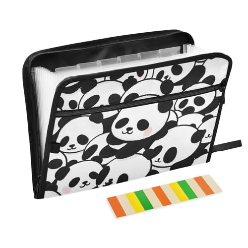 Süßer Cartoon-Panda-Quittungsorganizer, 13 Taschen, A4, Briefgröße mit Reißverschluss, für Business, erweiterbarer Aktenordner, Organizer Süßer Cartoon-Panda-Quittungsorganizer, 13 Taschen, A4, Briefgröße mit Reißverschluss, für Business, erweiterbarer Aktenordner, Organizer von SyXIOP