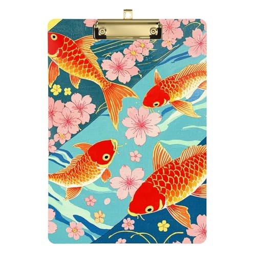 Ukiyo-e Vintage-Klemmbrett, japanisches Blumenfisch, A4, Doppel-Klemmbrett, Ordner, Lebensmittelliste, Klemmbrett, Standardloch für 5. Klasse, Essentials für Lehrer, Größe 22,9 x 30,5 cm Ukiyo-e Vintage-Klemmbrett, japanisches Blumenfisch, A4, Doppel-Klemmbrett, Ordner, Lebensmittelliste, Klemmbrett, Standardloch für 5. Klasse, Essentials für Lehrer, Größe 22,9 x 30,5 cm von SyXIOP