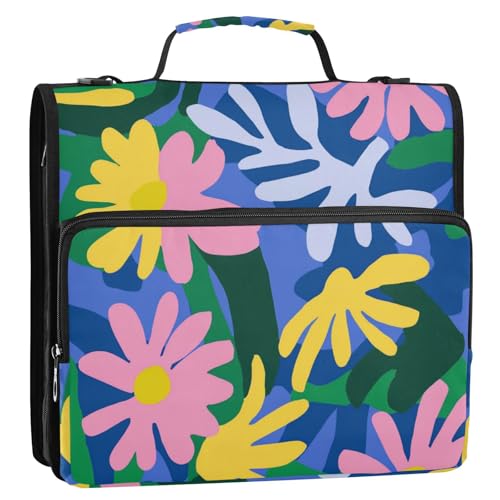Vivid Color Blooms Flower 3 Rings 3.8 cm Organizer Binder with Shoulder Strap Includes Zip Pocket Document Organizer for Middle Student Gestor de encuadernación de documentos Vivid Color Blooms Flower 3 Rings 3.8 cm Organizer Binder with Shoulder Strap Includes Zip Pocket Document Organizer for Middle Student Gestor de encuadernación de documentos von SyXIOP