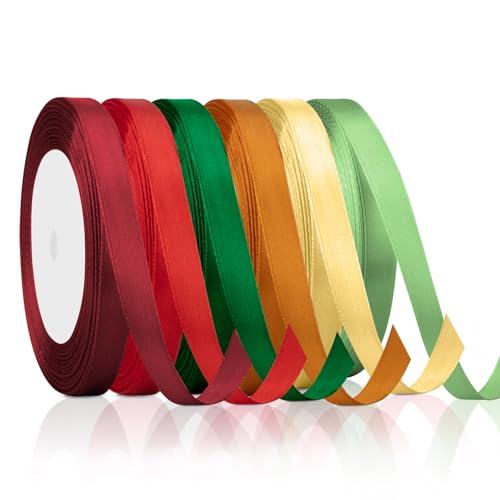 Geschenkband,Satinband,Schleifenband,Schleifenband Grün,Rote Schleife,Geschenkband Rot,Rotes Band,Geschenkband Stoff,Schleifenband Rot,Satinband Rot,Geschenkband Weihnachten,Dekoband Rot von SycloPak