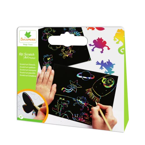 Sycamore cre44021 – Freizeit Kreative – Scratch Art Schablone Mehrfarbig – Tasche von Sycomore