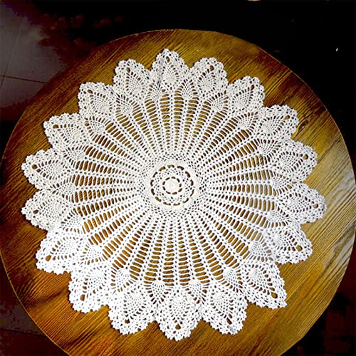 Syfunlv Häkeltischdecke, Retro-Tischdecke Handgemachte Spitze Deckchen,rund,handgehäkelt,gewebt, durchbrochen, für Sofa, Handtuch, Tischdekoration Hochzeit Zuhause Party Dekor (Beige,75 cm) Syfunlv Häkeltischdecke, Retro-Tischdecke Handgemachte Spitze Deckchen,rund,handgehäkelt,gewebt, durchbrochen, für Sofa, Handtuch, Tischdekoration Hochzeit Zuhause Party Dekor (Beige,75 cm) von Syfunlv