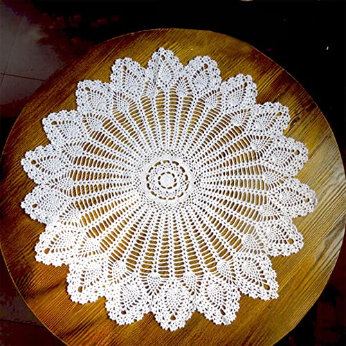 Syfunlv Häkeltischdecke, Retro-Tischdecke Handgemachte Häkelspitze Deckchen,rund,handgehäkelt, Spitze, gewebt, durchbrochen, für Sofa, Handtuch, Tischdekoration Hochzeit Zuhause (Weiß,85 cm) Syfunlv Häkeltischdecke, Retro-Tischdecke Handgemachte Häkelspitze Deckchen,rund,handgehäkelt, Spitze, gewebt, durchbrochen, für Sofa, Handtuch, Tischdekoration Hochzeit Zuhause (Weiß,85 cm) von Syfunlv