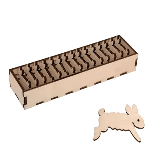 SYFUNLV Holzspulen-Set, Kätzchenspule Aus Holz,Kaninchen Garnhalter,Stickgarn-Organizer, Spulen-Organizer,Dekorative Stickspulen,Fadenhalter in Tierform,für Stickerei, Haarflechten (Kaninchen) von Syfunlv