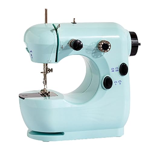 Syfunlv Nähmaschine,Mini-Nähmaschine,tragbare elektrische Nähmaschine,verstellbar,Doppellinien-Rückwärtsstich mit Zwei Geschwindigkeiten, Kleine Nähmaschine für Kleidung, Stoffe, Cutains, Heimreisen von Syfunlv