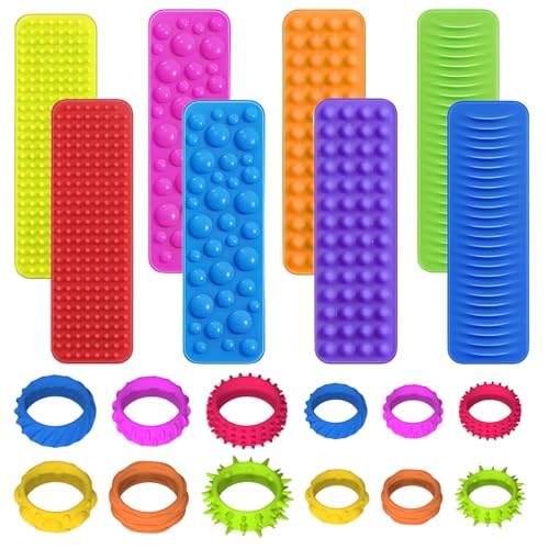 20 Stück Fidget Toys Set Anti Stress Spielzeug Adhs Spielzeug Sensory Toys Fidget Ringe Anti Stress Ring für Kinder Erwachsene Mitgebsel Geburtstag Geschenke ADHD von Syhdfxknp