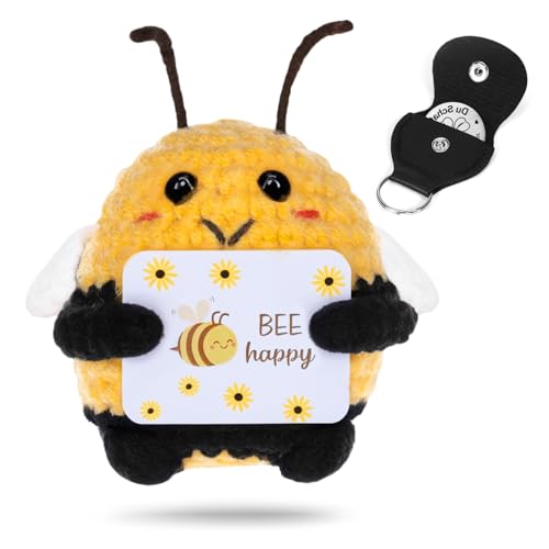 Syhdfxknp Pocket Hug Biene Glücksbringer Emotional Support Positive Bee Positive Geschenke mit ‘BEE Happy’ Karte Niedliche Crochet Doll Knitted Gift Gute Besserung Geschenke Desktop Ornament Syhdfxknp Pocket Hug Biene Glücksbringer Emotional Support Positive Bee Positive Geschenke mit ‘BEE Happy’ Karte Niedliche Crochet Doll Knitted Gift Gute Besserung Geschenke Desktop Ornament von Syhdfxknp