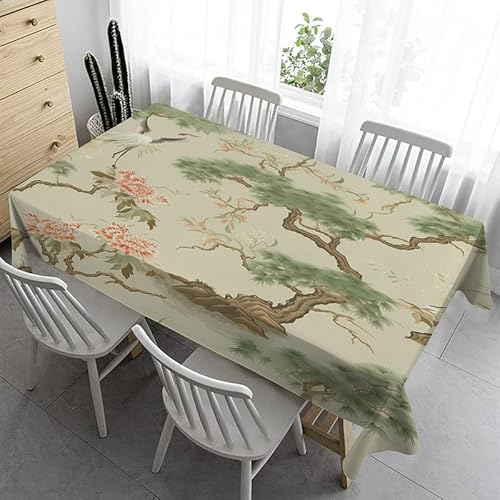 Abwischbare Tischdecke 120x160 cm - Blume Tischdecke Outdoor Rechteckig Tischdecke Bierzeltgarnitur Abwaschbar Wetterfest Tischdecken für Garten Geburtstag - Baum von Syhi Qlty