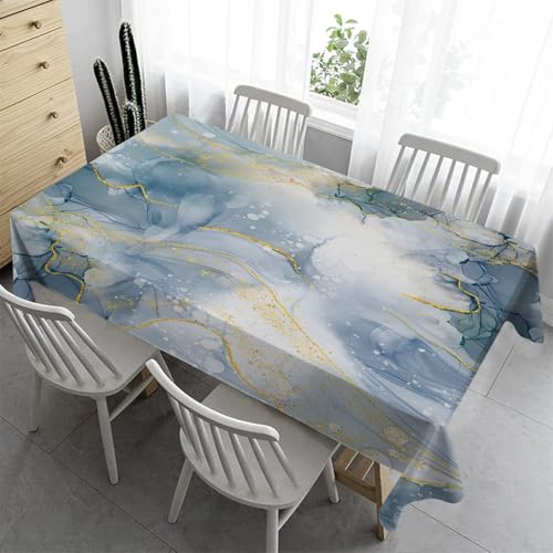Bierzeltgarnitur Klein Tischdecke Abwaschbar 100x140 cm - Marmor Abstrakt Tischdecke Outdoor Tischdecken Fleckschutz Gartentischdecke Wasserabweisend Stoff Table Cloth - Modern(B86) von Syhi Qlty