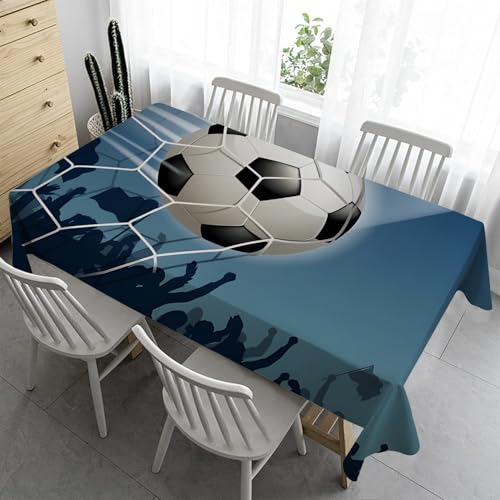 Fußball Abwaschbare Tischdecke Bierzeltgarnitur 140x240 cm Sport Bierbank - Wetterfest Tischwäschen für Biertische Hochzeit Kindergeburtstag A39 von Syhi Qlty