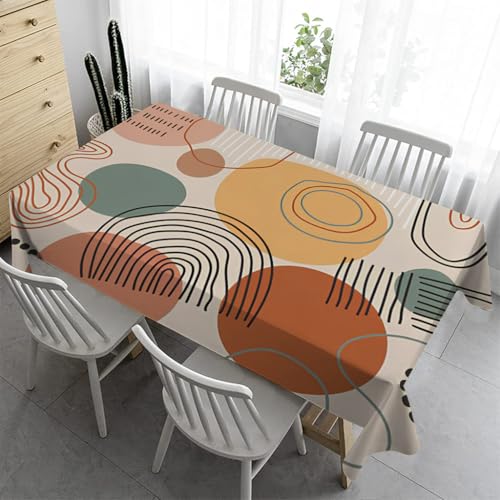 Gartentischdecke Rechteckig Tischdecke 120x180 cm - Modernes Bauernhaus Outdoor Tischdecke Wetterfest Abwaschbare Tischdecke Biertisch Tischdecken für Hochzeit Party - Bunt(A237) von Syhi Qlty