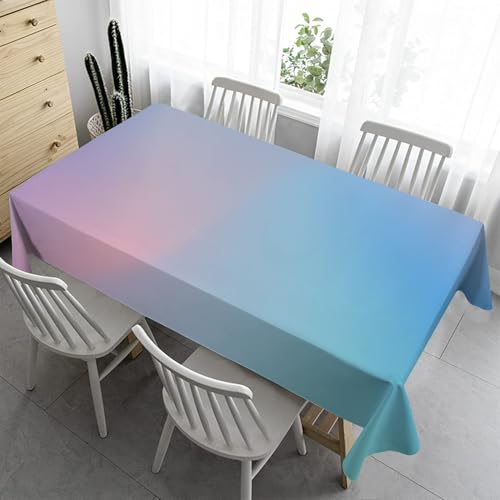 Gradient Tischdecke Rechteckig Biertisch Tischdecke 140x180 cm - Blau Outdoor Tischdecke Abwaschbar Gartentischdecke Wasserabweisend Tischdecken für Küche Wohnzimmertisch B&1117 von Syhi Qlty