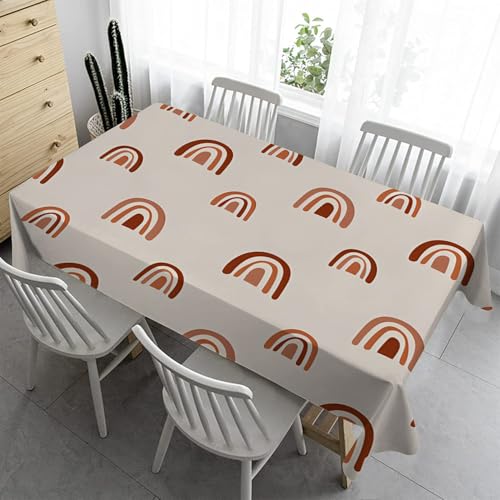 Regenbogen Bierzeltgarnitur Klein Tischdecke Abwaschbar 100x140 cm Graffiti Outdoorn - Fleckschutz Gartentischdecke Wasserabweisend Stoff Table Cloth A109 von Syhi Qlty