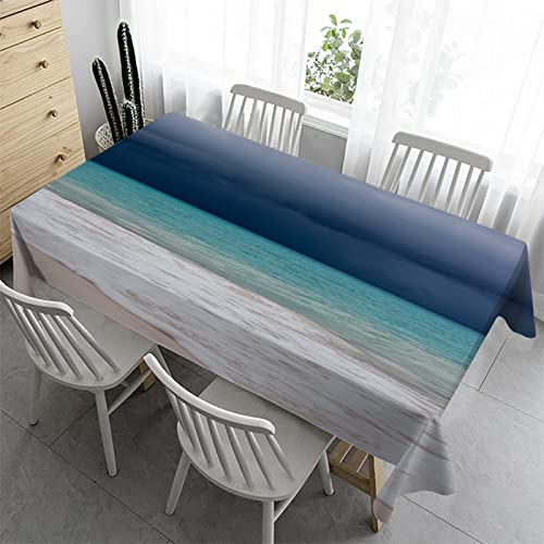 Syhi Qlty Abwischbare Tischdecke 120x160 cm - Tischdecke Outdoor Rechteckig Tischdecke Bierzeltgarnitur Abwaschbar Wetterfest Tischdecken für Garten Geburtstag - Himmel Schwarzes Meer von Syhi Qlty