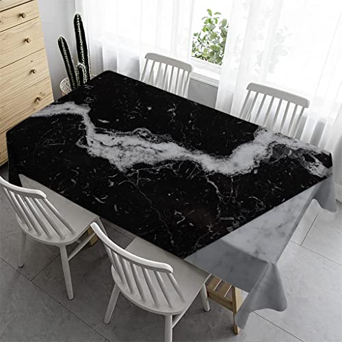 Syhi Qlty Abwischbare Tischdecke 120x160 cm - Tischdecke Outdoor Rechteckig Tischdecke Bierzeltgarnitur Abwaschbar Wetterfest Tischdecken für Garten Geburtstag - Schwarzes Marmormuster Syhi Qlty Abwischbare Tischdecke 120x160 cm - Tischdecke Outdoor Rechteckig Tischdecke Bierzeltgarnitur Abwaschbar Wetterfest Tischdecken für Garten Geburtstag - Schwarzes Marmormuster von Syhi Qlty