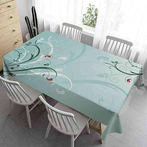Syhi Qlty Gartentischdecke Rechteckig Tischdecke 120x180 cm - Cyan Blume Outdoor Tischdecke Wetterfest Abwaschbare Tischdecke Biertisch Tischdecken für Hochzeit Party Syhi Qlty Gartentischdecke Rechteckig Tischdecke 120x180 cm - Cyan Blume Outdoor Tischdecke Wetterfest Abwaschbare Tischdecke Biertisch Tischdecken für Hochzeit Party von Syhi Qlty